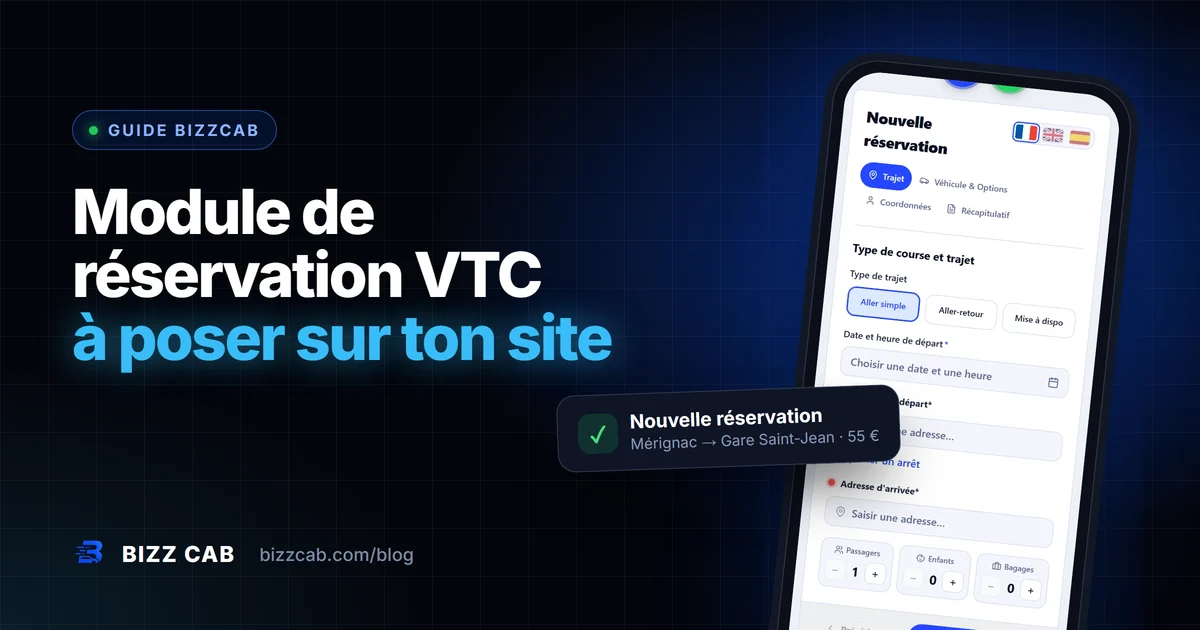 Module de réservation VTC gratuit : à poser sur ton site